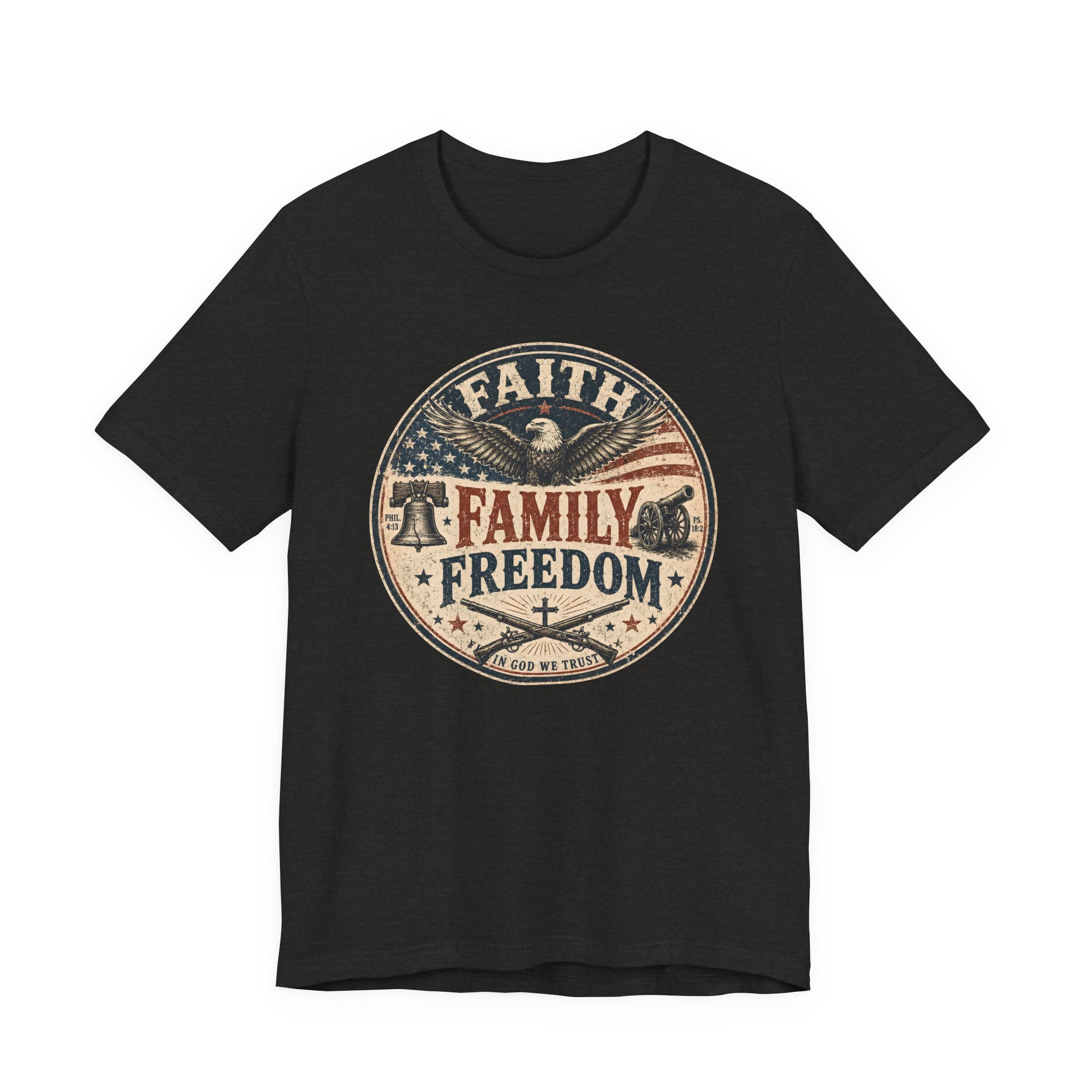 Faith Family Freedom Round Design