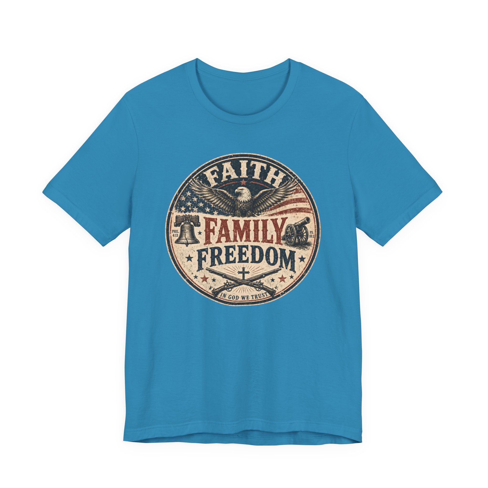 Faith Family Freedom Round Design