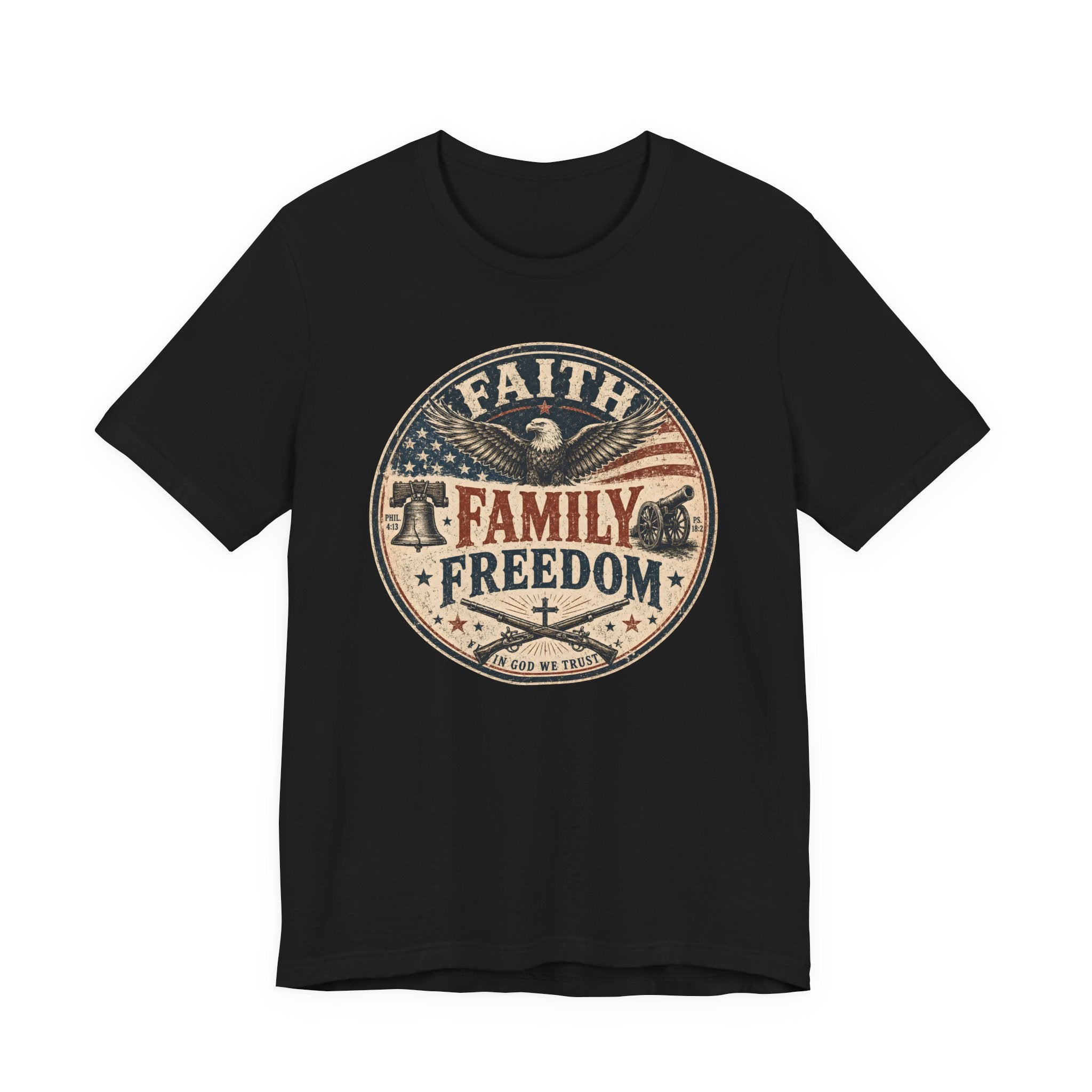 Faith Family Freedom Round Design