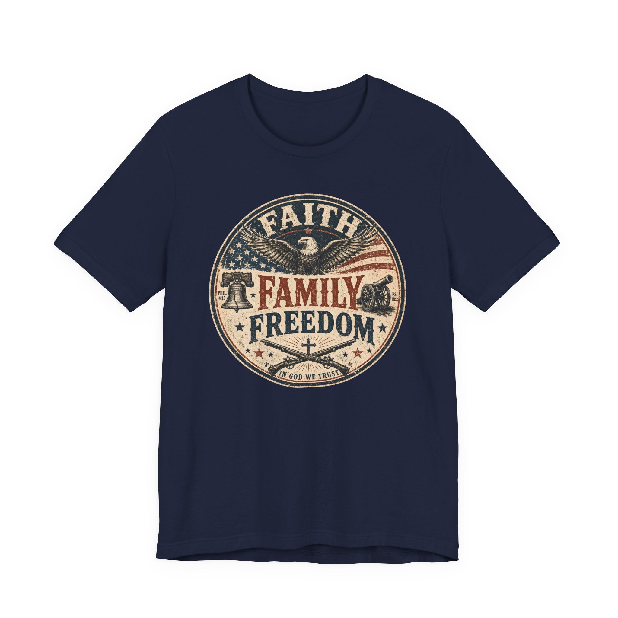 Faith Family Freedom Round Design