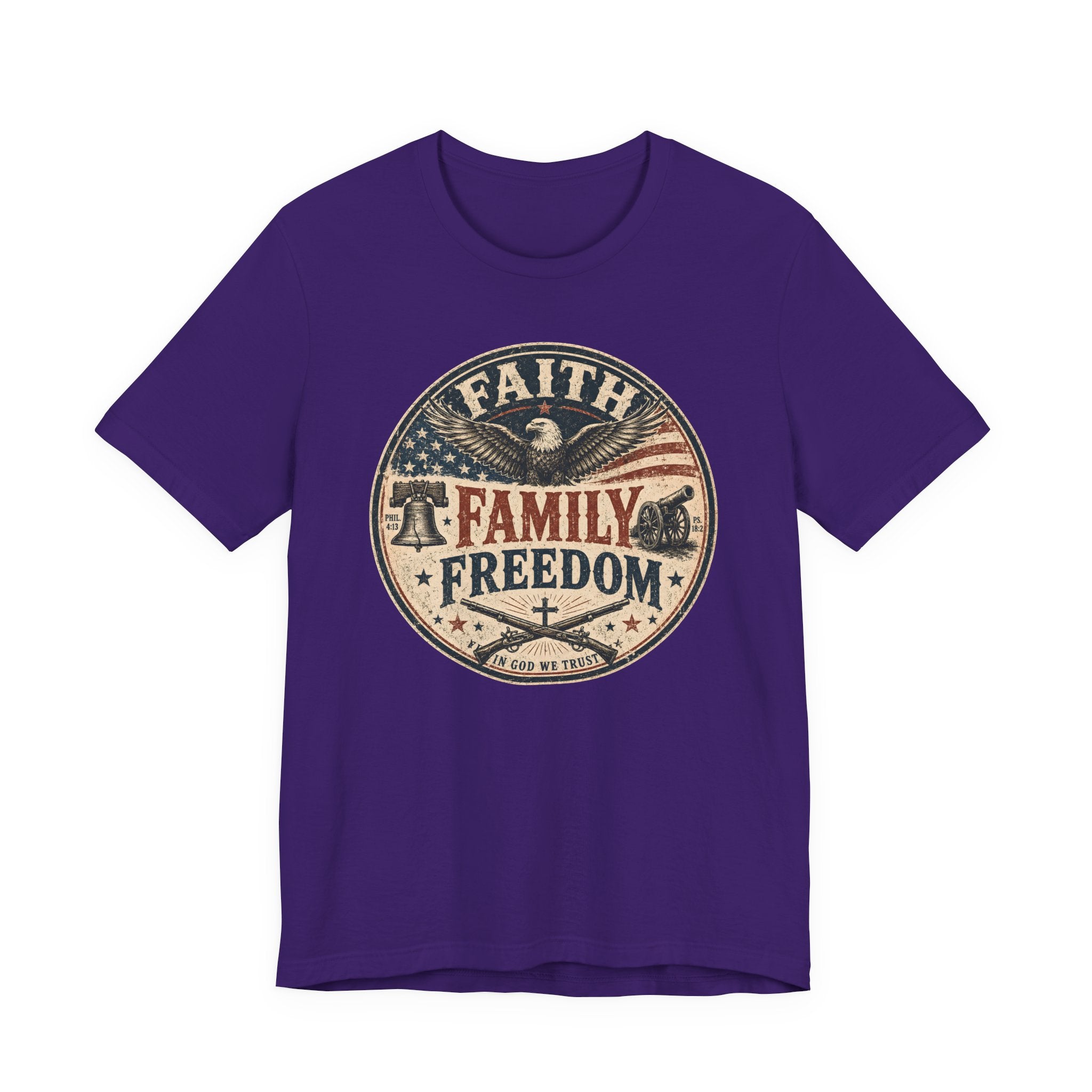 Faith Family Freedom Round Design