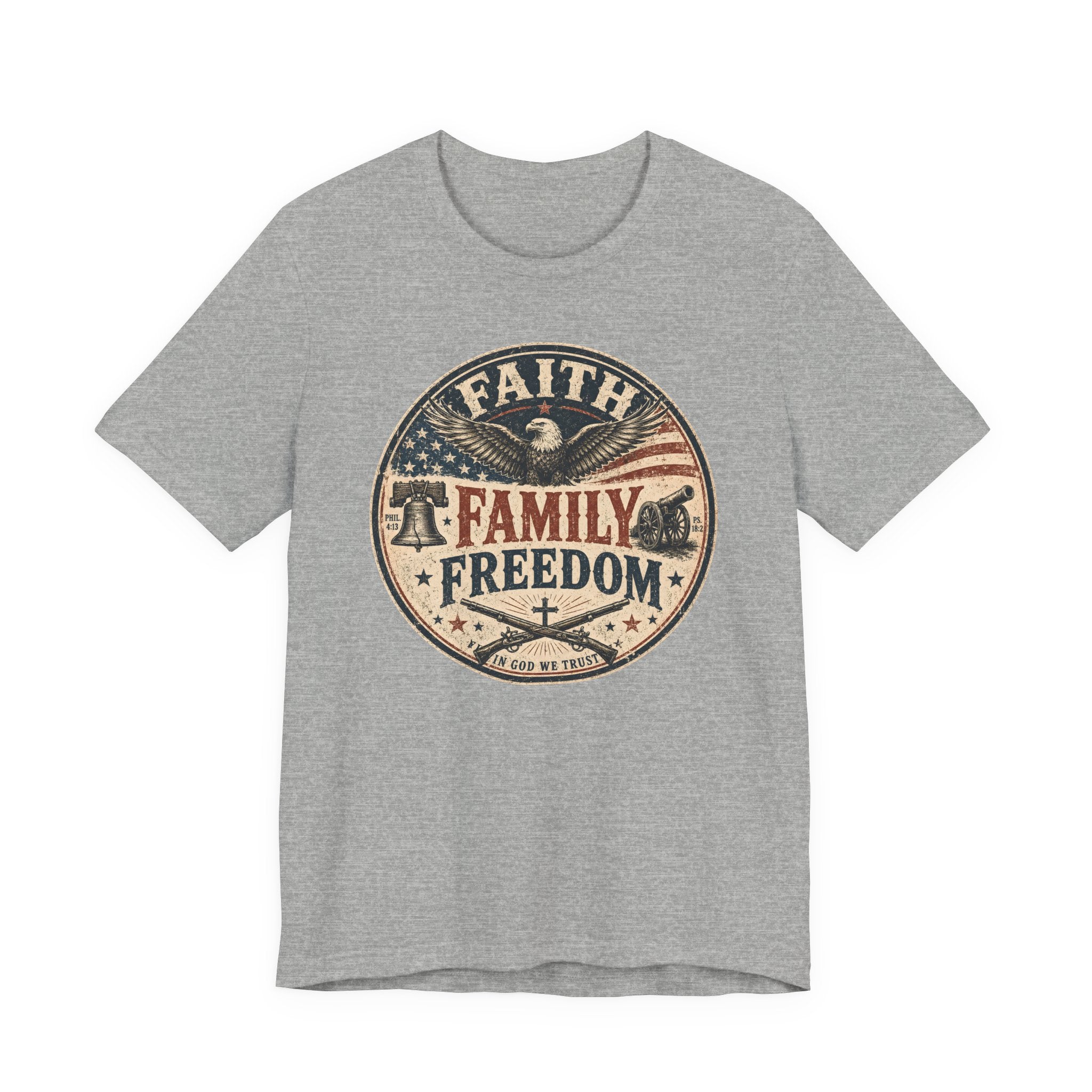 Faith Family Freedom Round Design
