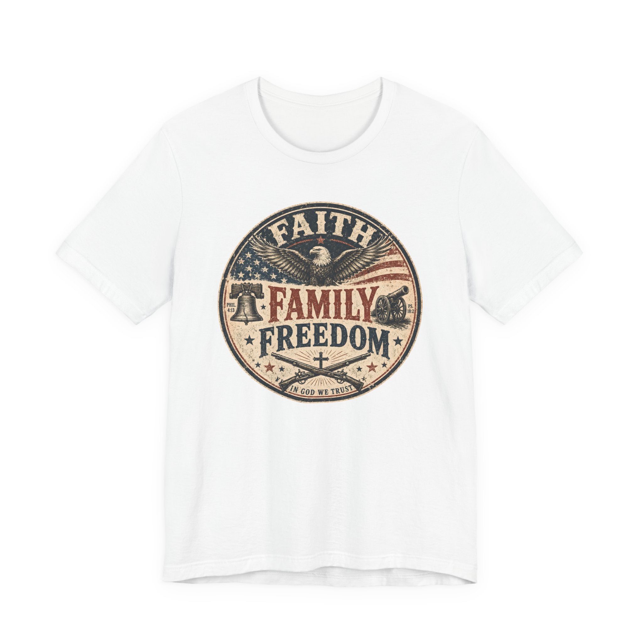 Faith Family Freedom Round Design
