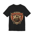 Black t-shirt with 'The Original Superhero Dad' graphic design.
